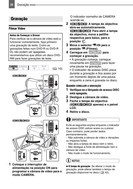 Manual de instruções PAL - Canon Europe