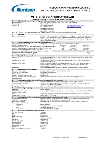 Hotmelt Cleaner - Nordson eManuals!