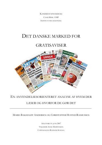 det danske marked for gratisaviser - Newspaper Innovation