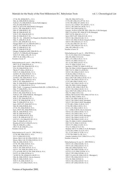 Materials for the Study of First Millennium B.C. Babylonian Texts ...