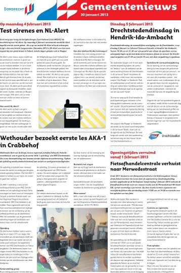 30 januari 2013 - Gemeente Dordrecht
