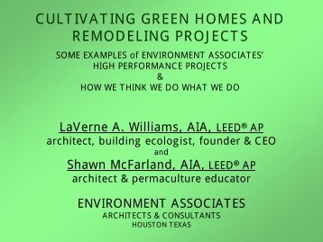 cultivating green homes and remodeling projects - Houston ...