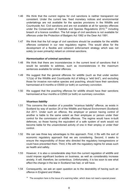 Wildlife consultation paper summary - Law Commission