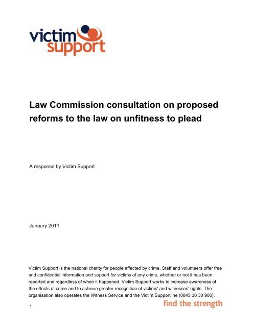 Unfitness to Plead Consultation Responses - Law Commission ...