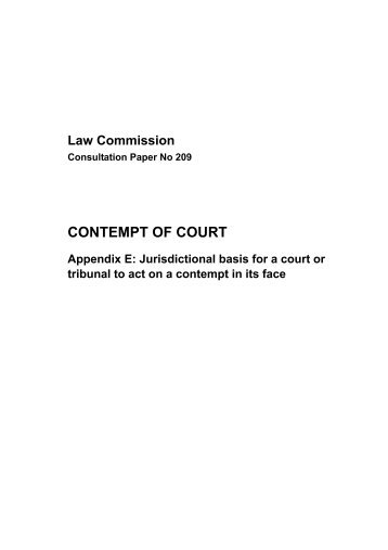 CONTEMPT OF COURT - Law Commission
