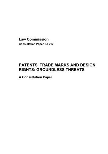 patents, trade marks and design rights ... - Law Commission