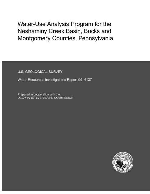 Water-Use Analysis Program for the Neshaminy Creek Basin, Bucks ...