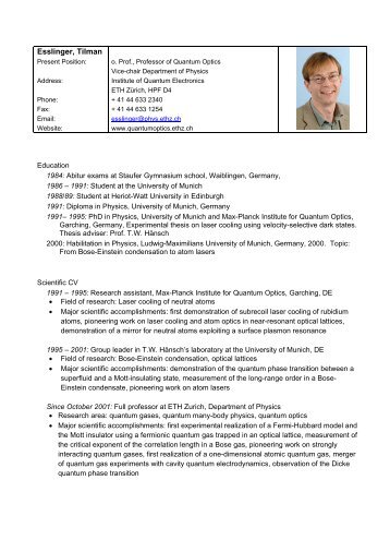 Curriculum vitae