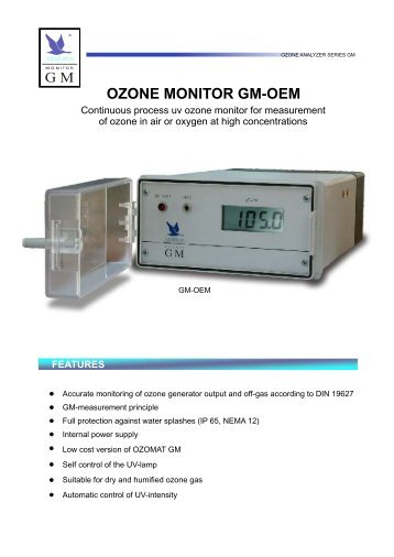 OZONE MONITOR GM-OEM FEATURES - Anseros
