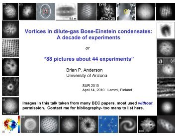 Vortices in dilute-gas Bose-Einstein condensates - Low ...