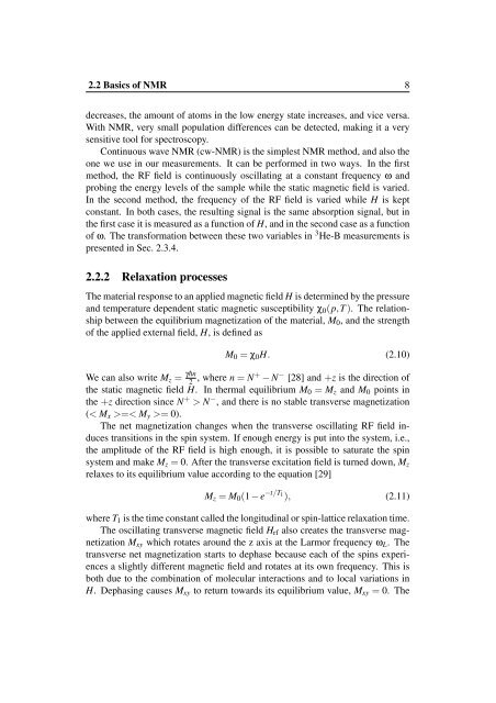 NMR Techniques at Liquid Helium Temperatures - Low ...