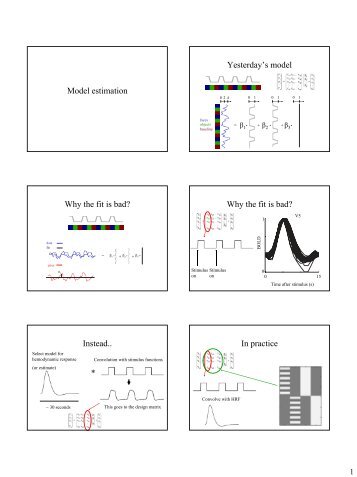 General Linear Model (GLM) applied to fMRI data analysis