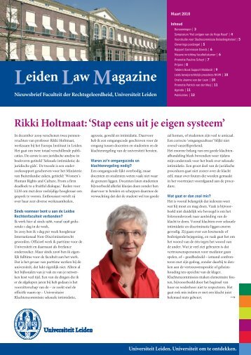 Leidse nieuwsbrief|01.04 - Universiteit Leiden