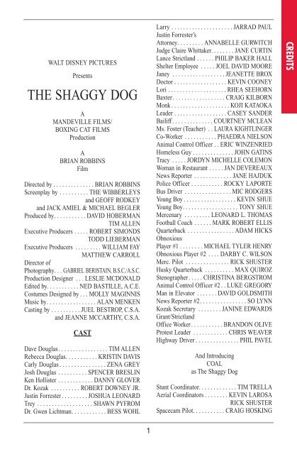 the shaggy dog - Walt Disney Studios Motion Pictures Germany