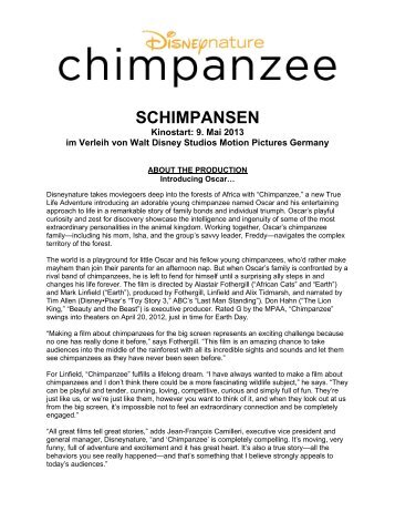 SCHIMPANSEN - Walt Disney Studios Motion Pictures Germany