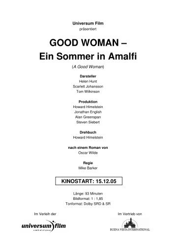 GOOD WOMAN - Walt Disney Studios Motion Pictures Germany