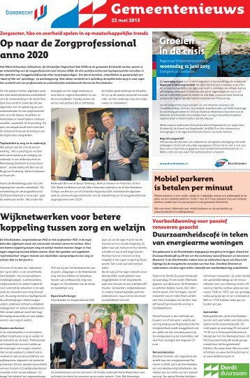 Gemeentenieuws/openbare bekendmakingen 22 mei 2013