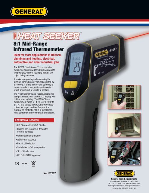 General Tools Heat-seeker Infrared Thermometer