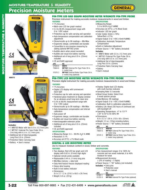 Moisture - General Tools And Instruments