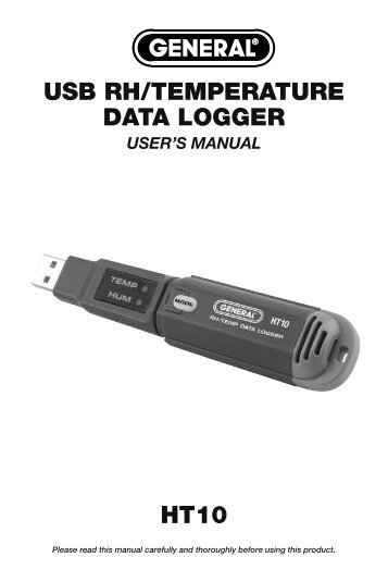 usb rh/temperature data logger ht10 - General Tools And Instruments