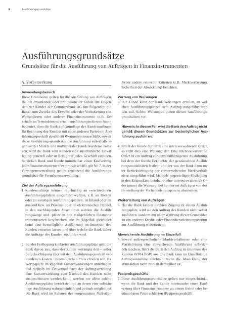 Kundeninformation zum Wertpapiergeschäft - Commerzbank ...