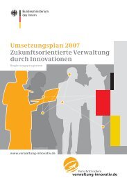 Umsetzungsplan 2007 Zukunftsorientierte Verwaltung durch ...