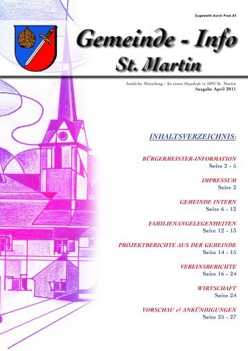 GEMEINDE INTERN - Gemeinde St. Martin bei Lofer