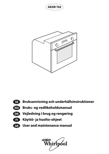 Bruksanvisning och underhållsinstruktioner Bruks- og ...