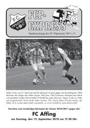 Stadionzeitung FCP – FC Affing 12.9.2010 - FC Pipinsried