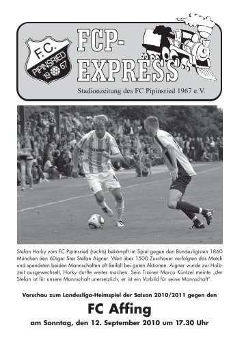 Stadionzeitung FCP – FC Affing 12.9.2010 - FC Pipinsried