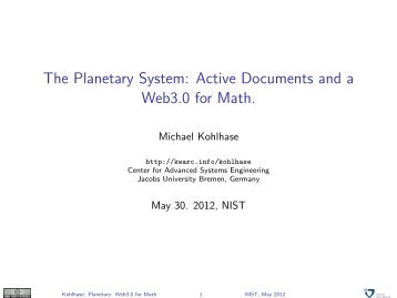 The Planetary System - Math, Statistics, and Computational Science