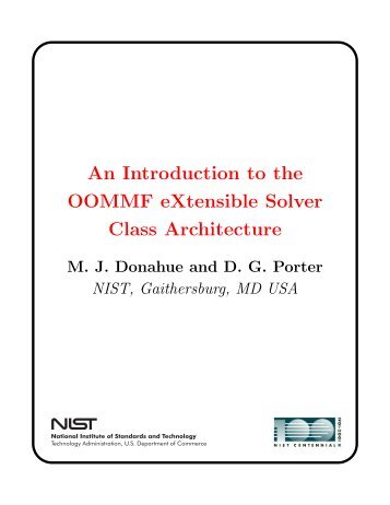 An Introduction to the OOMMF eXtensible Solver Class Architecture