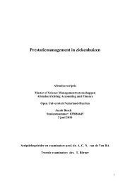 Prestatiemanagement in ziekenhuizen - DSpace at Open ...