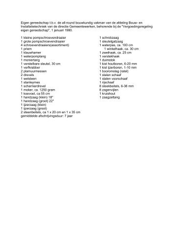 overzicht gereedschap [Klik hier om het document te downloaden]