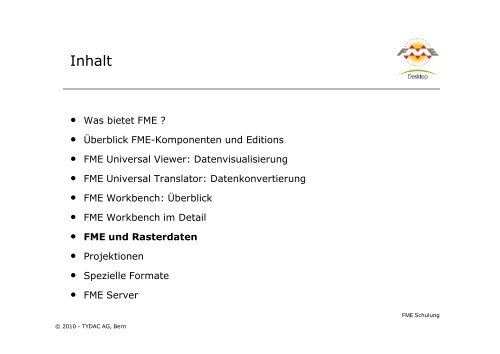 FME-Attributen - Tydac AG