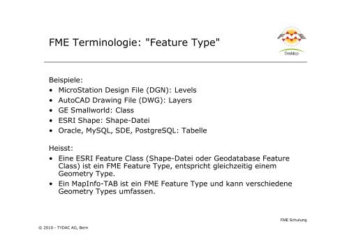 FME-Attributen - Tydac AG