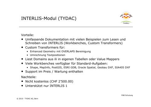 FME-Attributen - Tydac AG