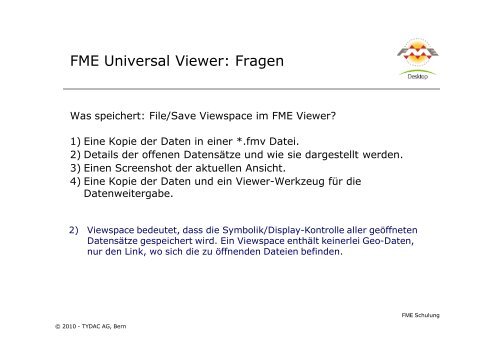 FME-Attributen - Tydac AG