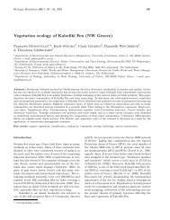 Vegetation ecology of Kalodiki Fen (NW Greece)