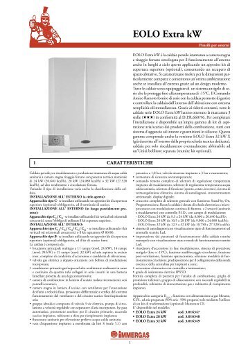 Scheda prodotto EOLO Extra 24