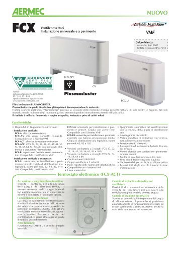 Plasmacluster Termostato elettronico (FCX-ACT) - CLLAT.IT