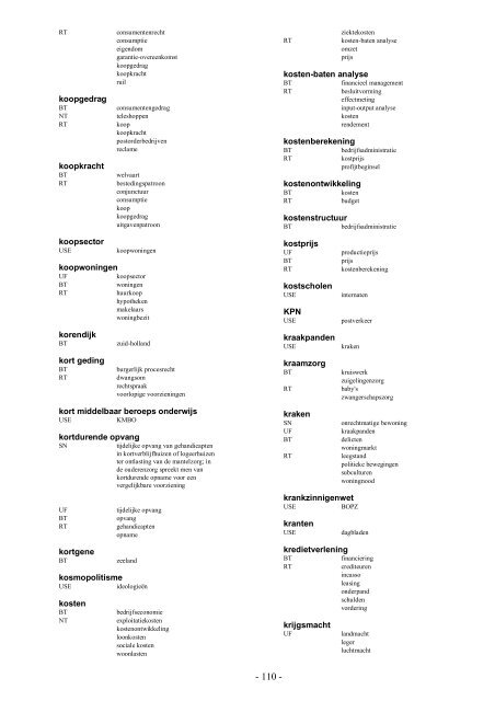 NIWI Thesaurus Maatschappijwetenschappen