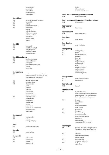 NIWI Thesaurus Maatschappijwetenschappen