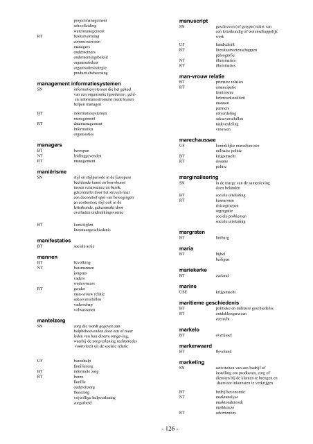 NIWI Thesaurus Maatschappijwetenschappen