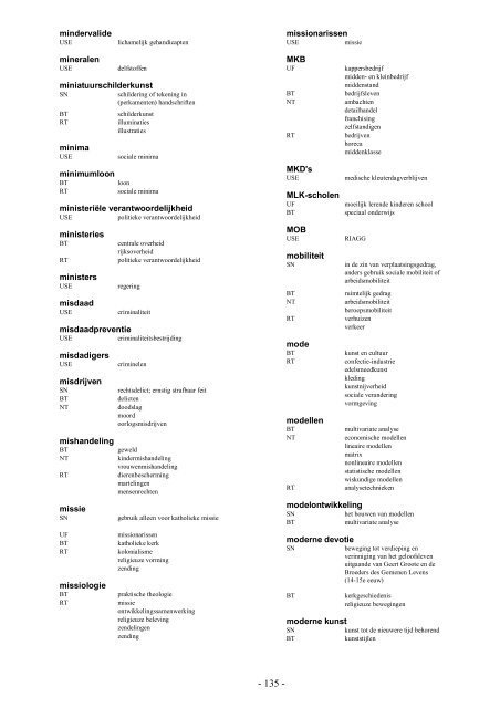 NIWI Thesaurus Maatschappijwetenschappen