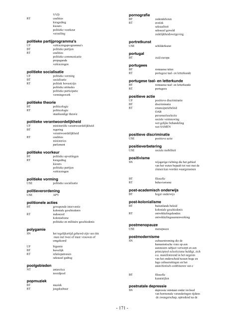 NIWI Thesaurus Maatschappijwetenschappen