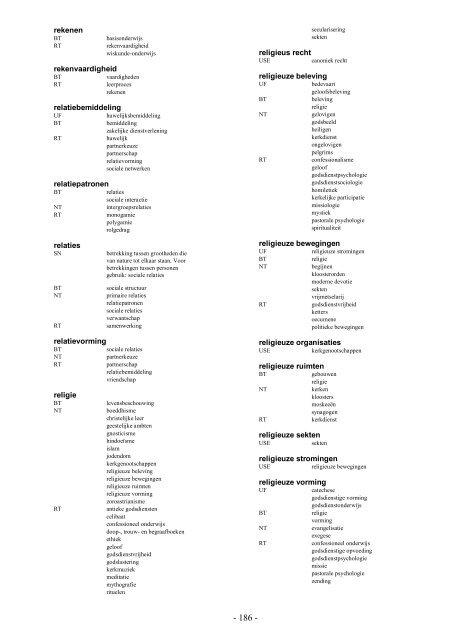 NIWI Thesaurus Maatschappijwetenschappen