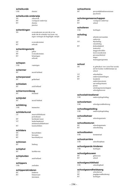 NIWI Thesaurus Maatschappijwetenschappen