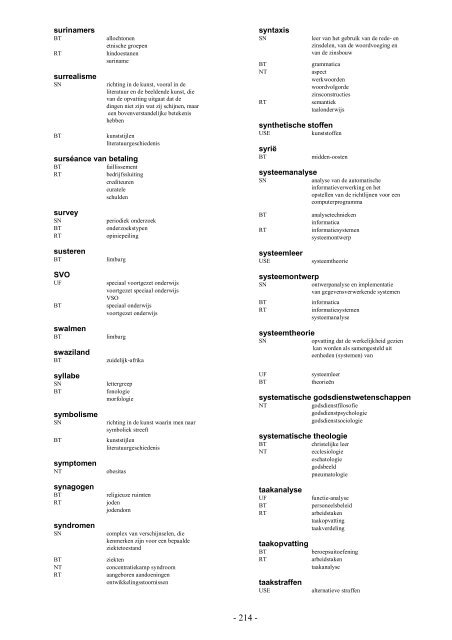 NIWI Thesaurus Maatschappijwetenschappen