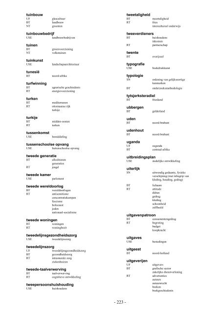 NIWI Thesaurus Maatschappijwetenschappen